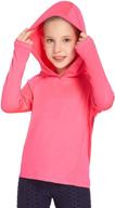 👚 greatchy women's long sleeve shirt hoodie: lightweight active sports running yoga pullover with thumb hole - top tee for better performance logo
