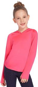 img 3 attached to 👚 Greatchy Women's Long Sleeve Shirt Hoodie: Lightweight Active Sports Running Yoga Pullover with Thumb Hole - Top Tee for Better Performance