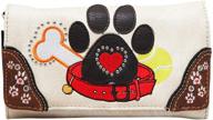 🐾 stylish & practical hw collection dog paw print women wallet: wristlet, crossbody small purse, clutch logo