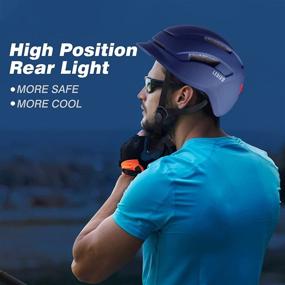 img 3 attached to 🚲 LEDIVO Adult Bike Helmet with Safety Rear Light - Ideal for Urban Commuter Cycling - Adjustable Lightweight Bicycle Helmet for Men and Women