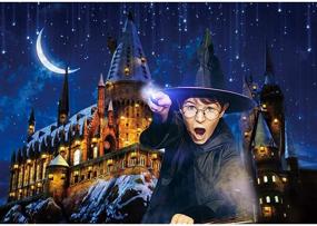 img 2 attached to 🏰 Msocio 7x5ft Durable Fabric Magic Castle Wizard Hogwarts Night Moon Background Photography - Perfect for Wizard Birthday Party, Kids Portrait Photography Studio, Booth Props, and Banner Decoration