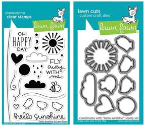 img 4 attached to 🌞 Lawn Fawn "Hello Sunshine" Clear Stamp and Die Set - The Perfect Duo for Crafting Bliss!