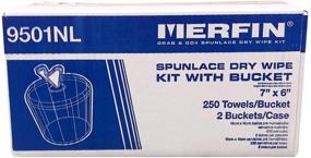 img 1 attached to 🧽 Merfin DIY Spunlace Dry Wipe Kit 1 Gallon Bucket - 500 Towels Per Case, No Liquid | Convenient Cleaning Solution with Safety Snap Lid, 2 Buckets per Case