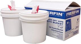 img 4 attached to 🧽 Merfin DIY Spunlace Dry Wipe Kit 1 Gallon Bucket - 500 Towels Per Case, No Liquid | Convenient Cleaning Solution with Safety Snap Lid, 2 Buckets per Case