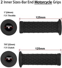 img 3 attached to 🏍️ Enhance Your Motorcycle's Performance with Techjayse 7/8" Universal Hand Bar Grips - Anti-Slip Racing Grip for Dirt Bike Motocross, Compatible with Honda Kawasaki