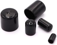 50pcs rubber end caps 1/4-inch to 7/8-inch id vinyl round tube bolt tips cover screw thread protectors -5 sizes logo