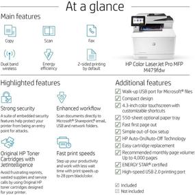 img 1 attached to HP M479fdw Color LaserJet Pro Wireless 🖨️ Laser Printer with One-Year Onsite Warranty, Alexa Compatible (W1A80A)