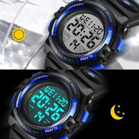 img 2 attached to 🏻 Kids Watch: Multifunctional Sport Chronograph for Boys (6-15), Waterproof & Alarm, Analog & Digital Display