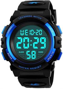 img 4 attached to 🏻 Kids Watch: Multifunctional Sport Chronograph for Boys (6-15), Waterproof & Alarm, Analog & Digital Display