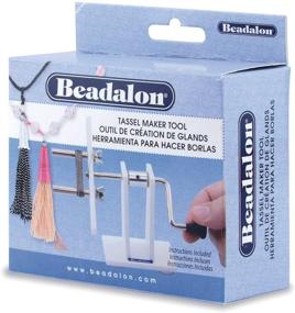 img 1 attached to 🔧 Beadalon 216S-100 7mm O.D. Pegs Tassel Maker, Adjustable Length 2.5-9.7cm, White