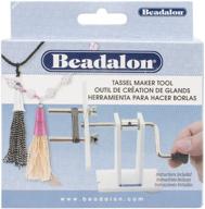 🔧 beadalon 216s-100 7mm o.d. pegs tassel maker, adjustable length 2.5-9.7cm, white logo