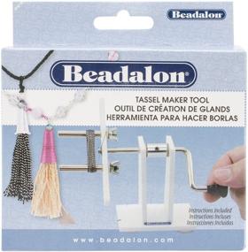 img 4 attached to 🔧 Beadalon 216S-100 7mm O.D. Pegs Tassel Maker, Adjustable Length 2.5-9.7cm, White