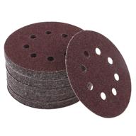 🪚 antrader 50 pcs 5 inch 40 grit sanding disc: high-quality abrasive tools for random orbit sanders logo