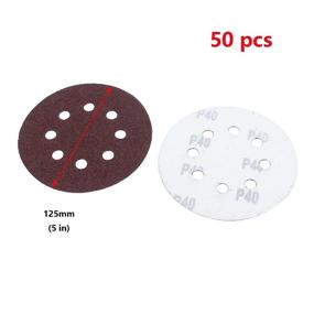 img 2 attached to 🪚 Antrader 50 PCS 5 Inch 40 Grit Sanding Disc: High-Quality Abrasive Tools for Random Orbit Sanders