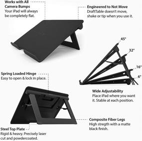 img 3 attached to Набор Elevation Lab DraftTable - Регулируемый стенд и подставка для Apple Pencil для iPad Pro, идеально подходит для профессионалов и дизайнеров. Включает переносные подлокотники для увеличения комфорта.