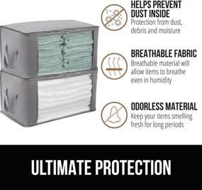 img 1 attached to Gorilla Grip Large Capacity 2 Pack Clothes Storage Bag Organizer, 90L: A Must-Have for Blankets, Bedding, Clothing & More!