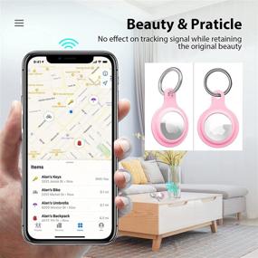 img 1 attached to Держатель MATEPROX для AirTag из силикона с GPS, поиск и аксессуары.