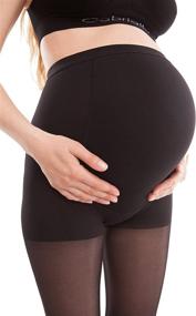 img 1 attached to GABRIALLA Maternity Pantyhose, Black, Medium Size, Compression (20-22 mmHg)