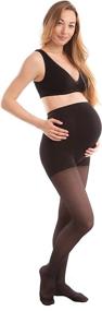 img 2 attached to GABRIALLA Maternity Pantyhose, Black, Medium Size, Compression (20-22 mmHg)