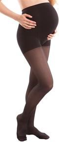 img 4 attached to GABRIALLA Maternity Pantyhose, Black, Medium Size, Compression (20-22 mmHg)