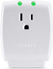 img 4 attached to 💡 Блок розеток Belkin 1-выходной серии Home SurgeCube: Надежный портативный настенный адаптер для всесторонней защиты питания: белый, 1080 Джоулей