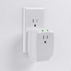 img 1 attached to 💡 Блок розеток Belkin 1-выходной серии Home SurgeCube: Надежный портативный настенный адаптер для всесторонней защиты питания: белый, 1080 Джоулей