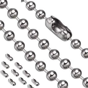 img 4 attached to Rustproof Stainless Steel Bead Chain: 10ft Pull Chain with Superb Pulling Force - 6 Sizes, 3.2mm Extension with 10 Free Clasp Connectors - Silver Shade