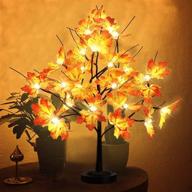 24-led lighted maple tree lamp - tabletop artificial maple tree light with timer, 8 modes, usb/battery operated - ideal for thanksgiving, home and party decor логотип