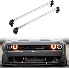 img 4 attached to Adjustable Front Splitter Support Rods - Silver, Pack of 2, AUXMART Bumper Lip Splitter Diffuser Strut Rod Tie Support Bars (200MM), Universal Fit for Most Vehicles