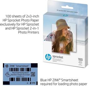 img 3 attached to 📸 HP Sprocket 2x3" Premium Zink Sticky Back Photo Paper (100 Sheets) - Compatible with HP Sprocket Photo Printers: High-Quality Printing Paper for Instant Photos