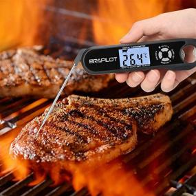 img 1 attached to 🌡️ BRAPILOT Instant Read Meat Thermometer with Dual Probes - Cooking Thermometer ideal for BBQ Grill, Smoker, Oven, Oil, Candy - Alarm Setting, Backlight & Magnet - Kitchen Food Thermometer