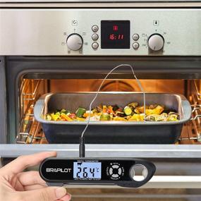 img 2 attached to 🌡️ BRAPILOT Instant Read Meat Thermometer with Dual Probes - Cooking Thermometer ideal for BBQ Grill, Smoker, Oven, Oil, Candy - Alarm Setting, Backlight & Magnet - Kitchen Food Thermometer