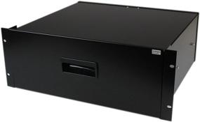 img 4 attached to 📦 StarTech.com 4U Шкаф для монтажа в стойку - Прочное стальное хранилище для оборудования 19" AV/Server/Network - Вместимость 55 фунтов - 4UDRAWER Черный