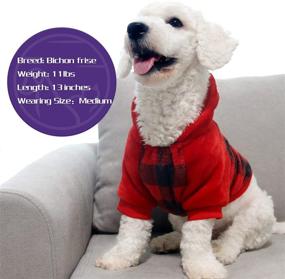 img 2 attached to 🐶 Cyeollo Dog Hoodie Plaid Flannel Sweatshirt: Stylish Red Buffalo Christmas Sweater for Small to Medium Dogs