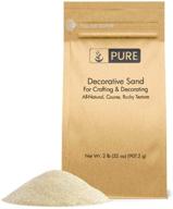 🏝️ 2 lbs pure organic ingredients natural decorative sand for crafts, decor, vase filler, and more! logo