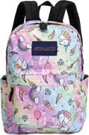 aomaco backpack unicorn rainbow patterned logo