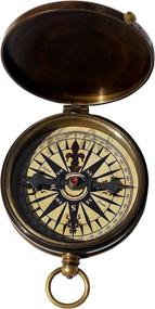 img 1 attached to 🧭 MAH 'Robert Frost Poem' Engraved Brass Compass: Unique Gifts for Boys, Graduation, and Women