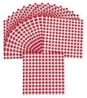 🍽️ tableware & napkins: red gingham luncheon napkins logo
