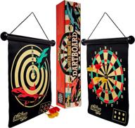 naimay magnetic dart board game set: safe & fun for all ages, indoor/outdoor, 12 darts included логотип