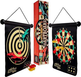 img 4 attached to NAIMAY Magnetic Dart Board Game Set: Safe & Fun for All Ages, Indoor/Outdoor, 12 Darts Included