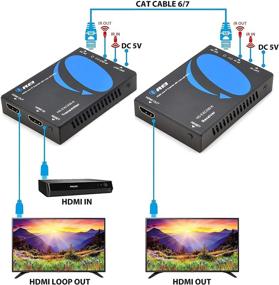 img 2 attached to 🔌 OREI HDMI Extender Over CAT5/CAT6 with IR Upto 330 Feet - Full HD Signal Distribution - Loop Out - Over IP - Receiver Only