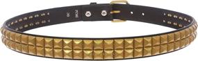 img 1 attached to Snap Brass Studded Leather Brown Men's Accessories