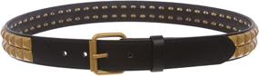 img 3 attached to Snap Brass Studded Leather Brown Men's Accessories