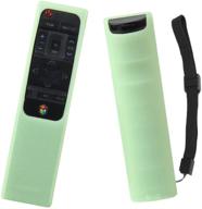 samsung smart qled tv remote case sikai shockproof protective case for samsung qled tv smart remote control bn59-01221b bn59-01220a bn59-01220b with free lanyard (glow in dark green) logo