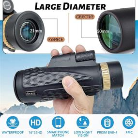 img 3 attached to 🏖️ Enhance the Beach Experience with High Power Stars Telescope Monocular - Your Ultimate Handheld Cosmic Scope for Beach Beauties Watching, Life-Saving by Swimming Pools, Concerts, Sports, and Outdoor Activities With Tripod