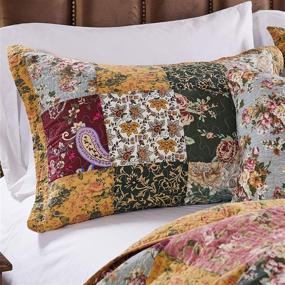 img 3 attached to 🛏️ Vintage-Inspired Greenland Home Antique Chic Bedspread Set for Queen Size Bed – Vibrant Multicolor Design