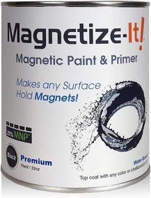 img 4 attached to 🧲 Magnetize-It! Магнитная краска и грунт (на водной основе) - Премиум 32 унции - Черная - MIPYD-1554: Раскройте ваш творческий потенциал!