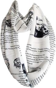img 1 attached to 📚 Etowa's Shakespeare Hamlet Book Infinity Scarf: An Elegant Circle Loop Scarf for Literature Enthusiasts