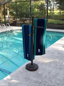 img 3 attached to 🌴 Portable Outdoor 3 Bar Towel Tree - Bronze by Outdoor Lamp Company 401BRZ