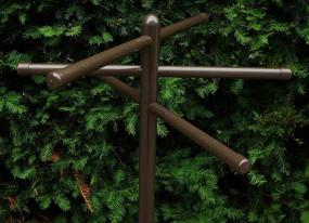 img 2 attached to 🌴 Portable Outdoor 3 Bar Towel Tree - Bronze by Outdoor Lamp Company 401BRZ